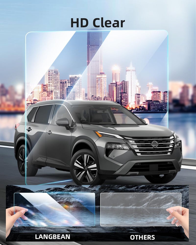 LANGBEAN Altima Screen Protector for 2025-2023 Nissan Altima SL & Rogue SL/Platinum 12.3 Inch Touchscreen, HD Clear, High Sensitivity, 9H Tempered Glass Car Navigation Screen Protector - Image 4